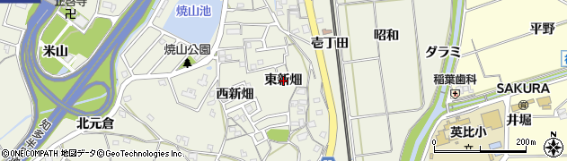 愛知県阿久比町（知多郡）卯坂（東新畑）周辺の地図