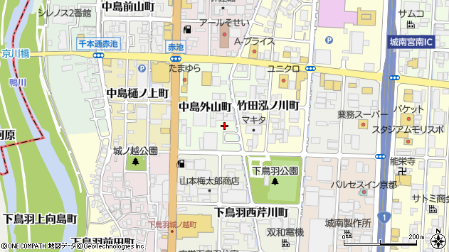 〒612-8455 京都府京都市伏見区中島外山町の地図