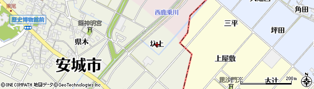愛知県安城市安城町（圦上）周辺の地図