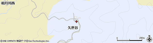 京都府宇治市東笠取久世谷周辺の地図