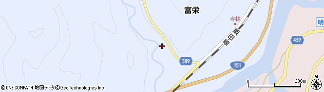 愛知県新城市富栄（綾ノ橋）周辺の地図