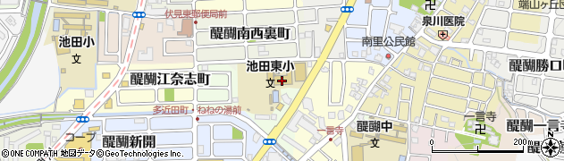 京都市立池田東小学校周辺の地図