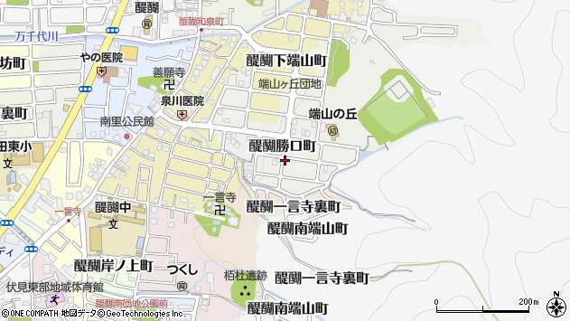 〒601-1334 京都府京都市伏見区醍醐勝口町の地図