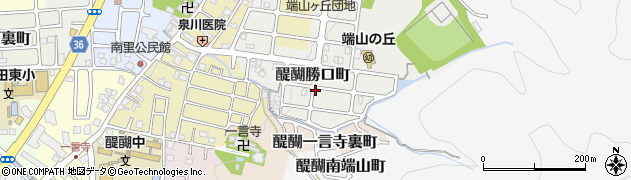 京都府京都市伏見区醍醐勝口町周辺の地図