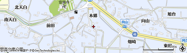 愛知県知多郡阿久比町板山本郷35周辺の地図