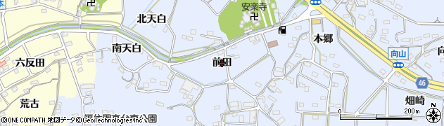 愛知県阿久比町（知多郡）板山（前田）周辺の地図