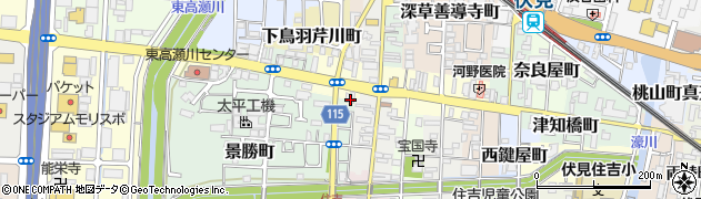 京都府京都市伏見区鳥羽町40周辺の地図