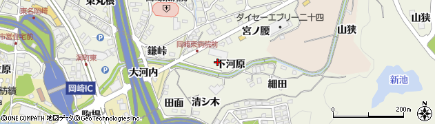 愛知県岡崎市洞町（下河原）周辺の地図