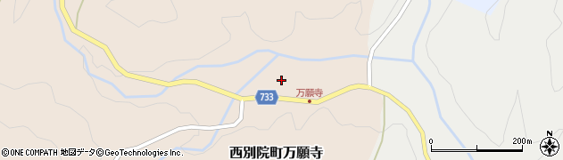 京都府亀岡市西別院町万願寺（長貫田）周辺の地図