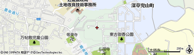 京都府京都市伏見区深草大亀谷古御香町周辺の地図