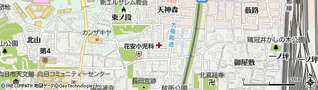 京都府向日市鶏冠井町（荒内）周辺の地図