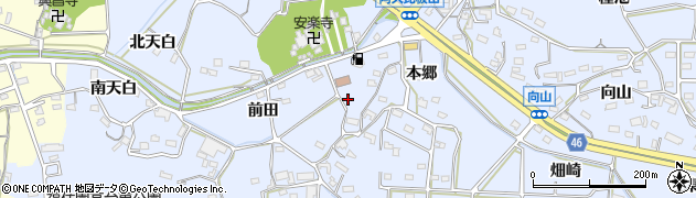 愛知県知多郡阿久比町板山本郷74周辺の地図