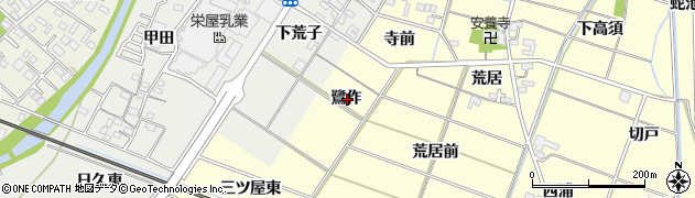 愛知県岡崎市渡町鷺作周辺の地図