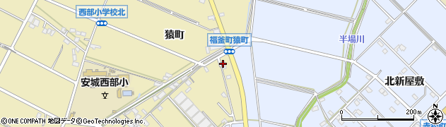 石川屋安城福釜店周辺の地図