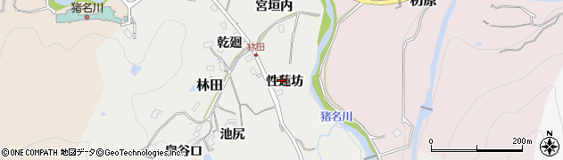 兵庫県川辺郡猪名川町林田性蓮坊周辺の地図