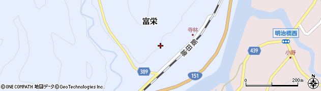 愛知県新城市富栄大道上周辺の地図