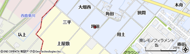 愛知県岡崎市昭和町（坪田）周辺の地図