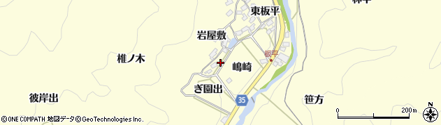 愛知県岡崎市秦梨町（嶋崎）周辺の地図
