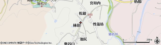 兵庫県猪名川町（川辺郡）林田周辺の地図