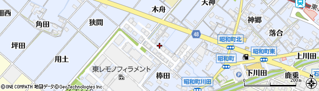 愛知県岡崎市昭和町木舟25周辺の地図