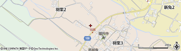 滋賀県大津市羽栗周辺の地図
