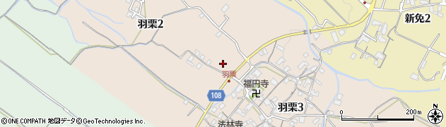 滋賀県大津市羽栗周辺の地図