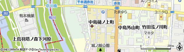 京都府京都市伏見区中島樋ノ上町周辺の地図