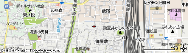 京都府向日市鶏冠井町（北井戸）周辺の地図
