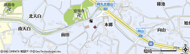 愛知県知多郡阿久比町板山本郷48周辺の地図