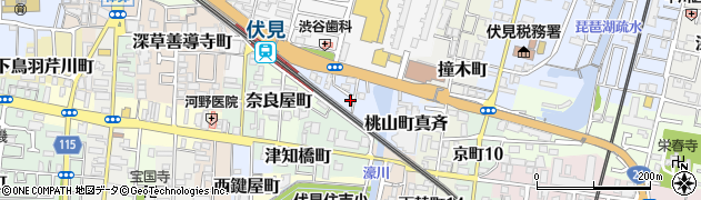 京都府京都市伏見区深草紺屋町4周辺の地図