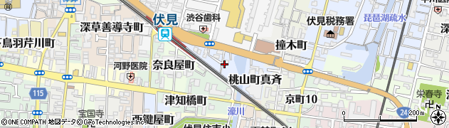 京都府京都市伏見区深草紺屋町周辺の地図