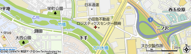 愛知県岡崎市大平町（小欠）周辺の地図