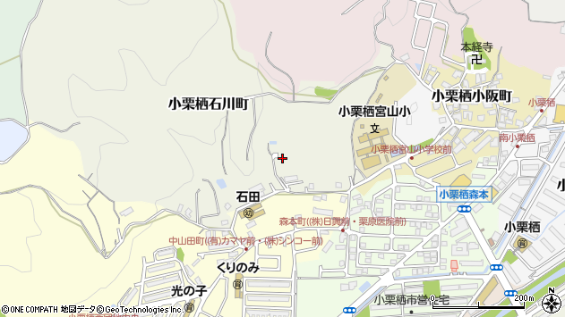 〒601-1464 京都府京都市伏見区小栗栖石川町の地図
