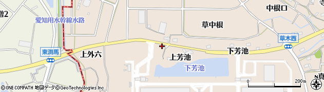 愛知県知多郡阿久比町草木草中根35周辺の地図