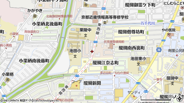 〒601-1363 京都府京都市伏見区醍醐鍵尾町の地図