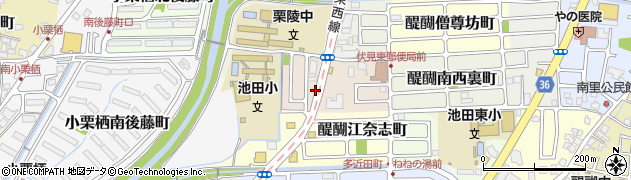 京都府京都市伏見区醍醐鍵尾町周辺の地図