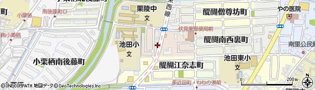 京都府京都市伏見区醍醐鍵尾町周辺の地図