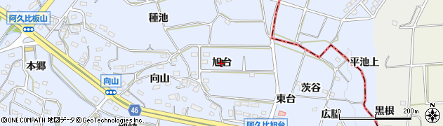 愛知県阿久比町（知多郡）板山（旭台）周辺の地図