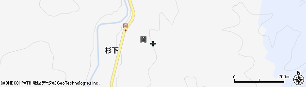 愛知県新城市富保岡道上周辺の地図