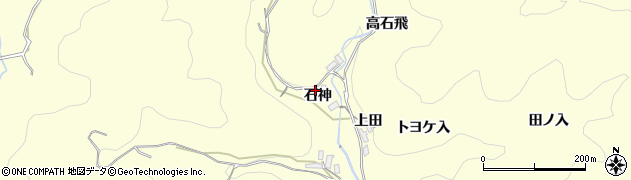 愛知県岡崎市蓬生町（石神）周辺の地図