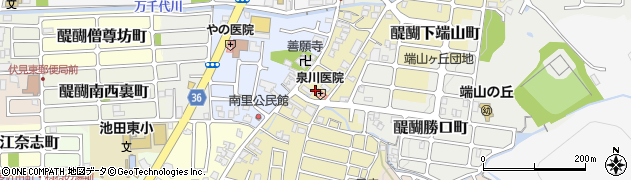 旧奈良街道周辺の地図