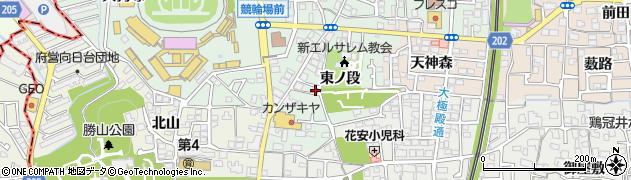 京都府向日市寺戸町（東ノ段）周辺の地図