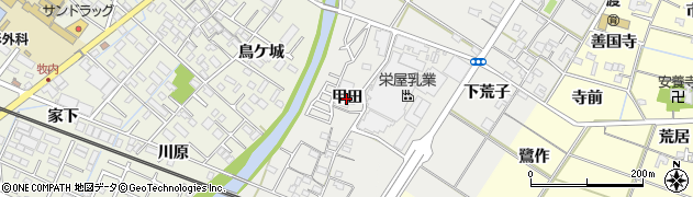 愛知県岡崎市東牧内町（甲田）周辺の地図