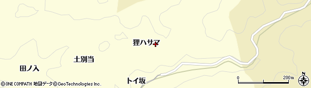 愛知県岡崎市蓬生町（狸ハサマ）周辺の地図