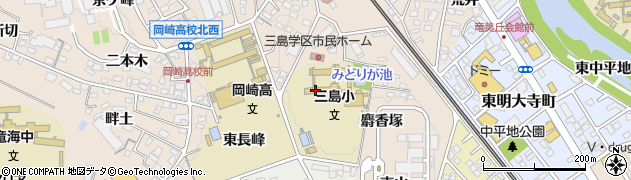 愛知県岡崎市明大寺町（池上）周辺の地図