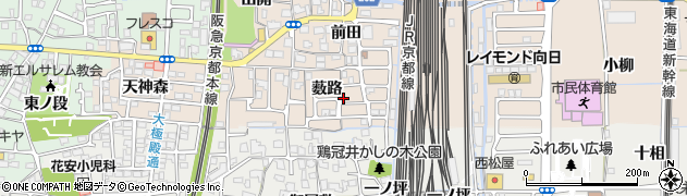 京都府向日市森本町（薮路）周辺の地図
