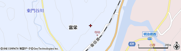 愛知県新城市富栄（上貝津）周辺の地図