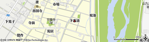 愛知県岡崎市渡町（下高須）周辺の地図