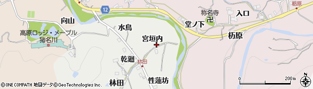 兵庫県猪名川町（川辺郡）林田（宮垣内）周辺の地図