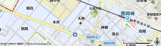 愛知県岡崎市昭和町周辺の地図